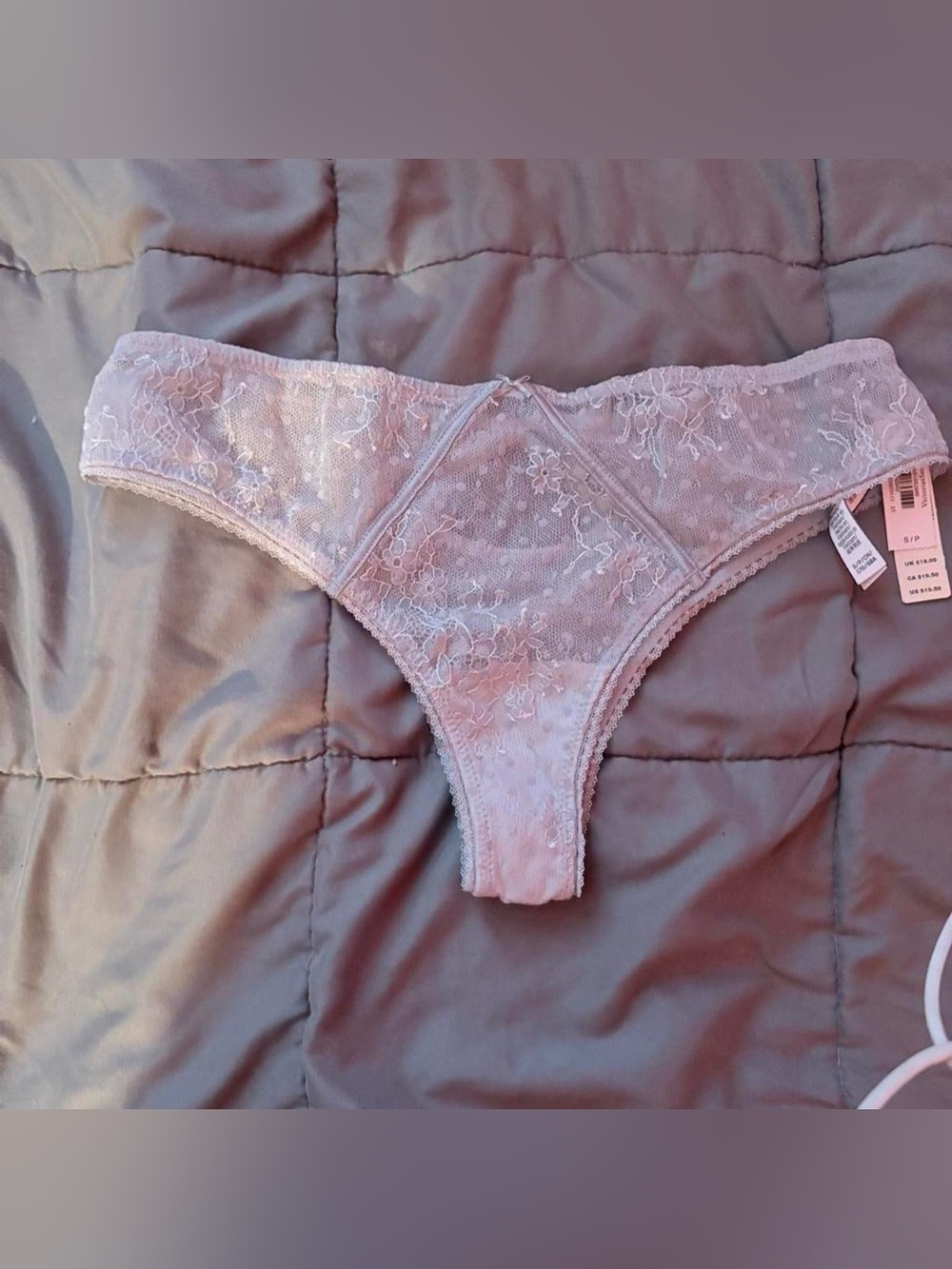 Dream angels grey lace thong